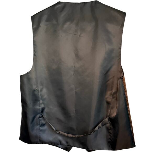 Pronto Uomo Couture Brown Wool Blend Vest Men’s Large 44 Suit Waistcoat - Picture 4 of 7